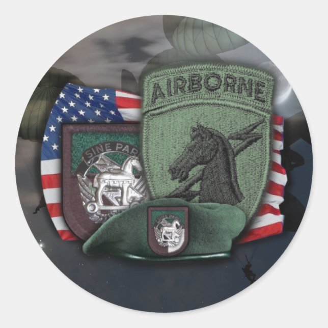 Sticker Rond ęr Bâton d'ussocom de socom de commande (Devant)