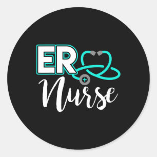 Sticker Rond Er Nurse Urgence Room École Médicale de soins infi