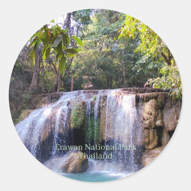 Sticker Rond Erawan National Park, Thailand, (Devant)
