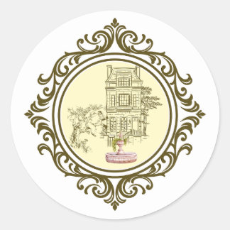 Sticker Rond ère victorienne