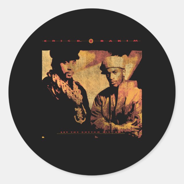 Sticker Rond Eric B Rakim Â€"Let The Rhythm Portrait (Devant)