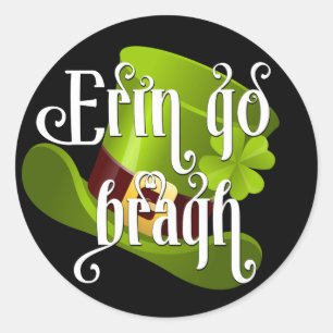 Sticker Rond Erin go Bragh St. Patrick's Day