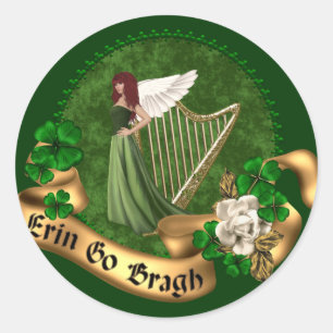 Sticker Rond Erin vont Irlandais de Bragh