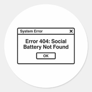 Sticker Rond Error 404: Motivation