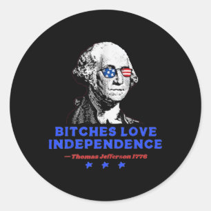 Sticker Rond Es Love Independence Funny Fondateurs 4ème de