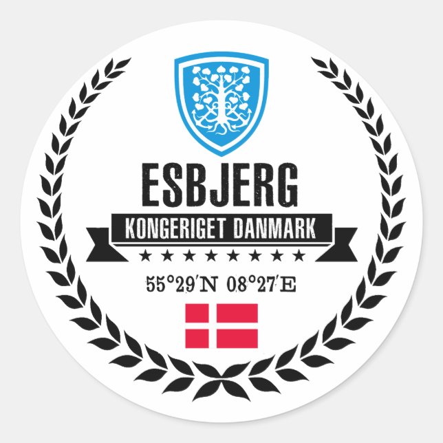 Sticker Rond Esbjerg (Devant)