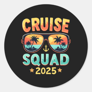 Sticker Rond Escadron de croisière 2025 Famille de navires de v