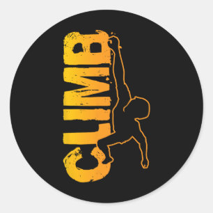 Sticker Rond Escalade Amusante Pour Les Amateurs De Bouldering