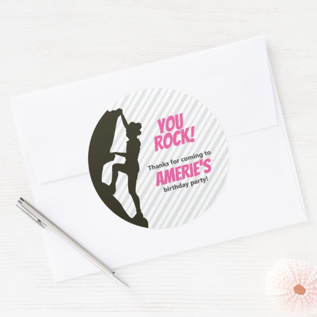 Sticker Rond Escalade Black Girl Rock (Enveloppe)