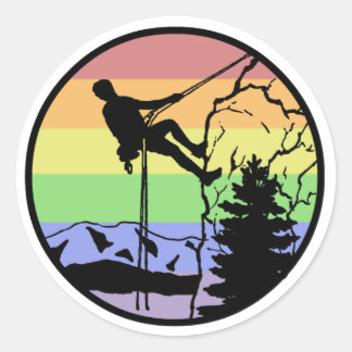Sticker Rond Escalade de roche