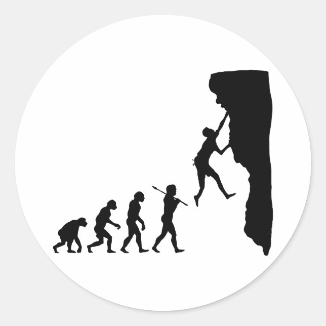 Sticker Rond Escalade rocheuse (Devant)