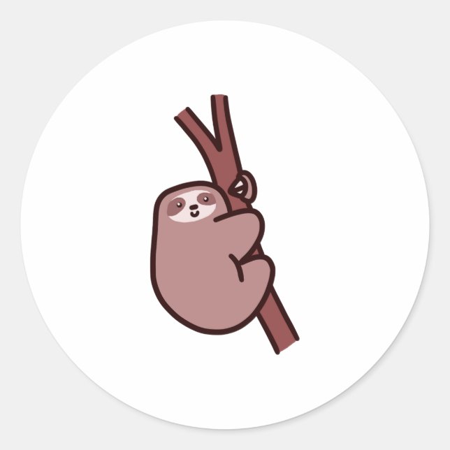 Sticker Rond Escalade Sloth (Devant)