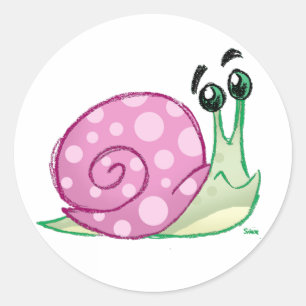Sticker Rond Escargot