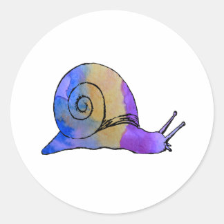 Sticker Rond Escargot