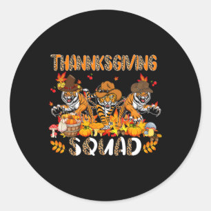 Sticker Rond Escouade d'action de grâce Leopard trois tigres d'