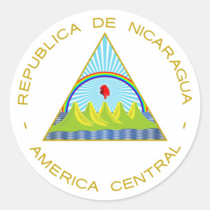 Sticker Rond Escudo de Nicaragua