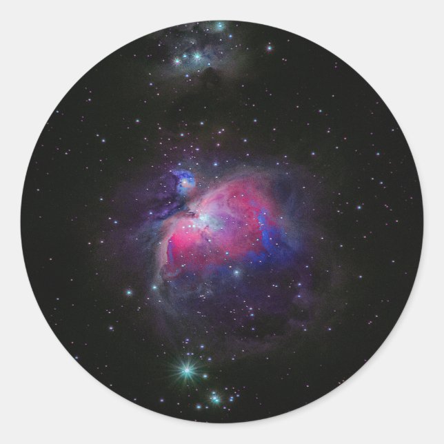 Sticker Rond Espace coloré Galaxy Stars (Devant)