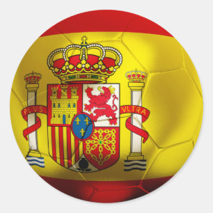 Sticker Rond Espagne Football