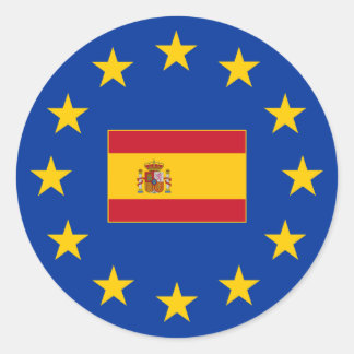 Sticker rond Espagne Union européenne