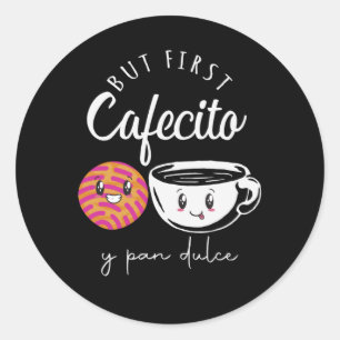 Sticker Rond Espagnol Coffee Lover Pun drôle de caféine toxicom