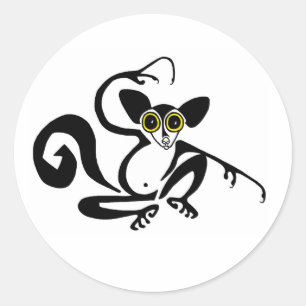 Sticker Rond Espèces menacées - Cool AYE - AYE - Madagascar