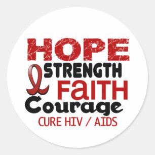 STICKER ROND ESPOIR 3 D'HIV DE SIDA