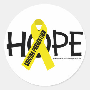 Sticker Rond Espoir de prévention de suicide