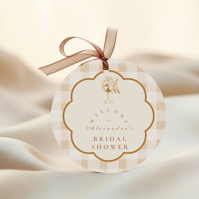 Sticker Rond Espresso Martini Love is Brewing Fête de Mariage (Créateur téléchargé)