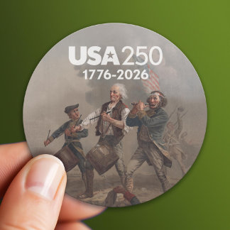 Sticker Rond Esprit de 76 - 250e anniversaire de l'Amérique