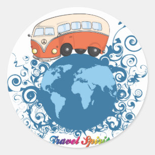 Sticker Rond Esprit de voyage