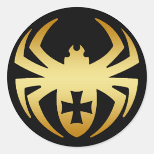 STICKER ROND ESPRIT D'OR AVEC CROIX