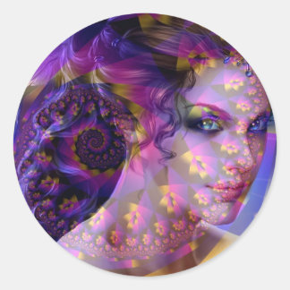 Sticker Rond Esprit exotique