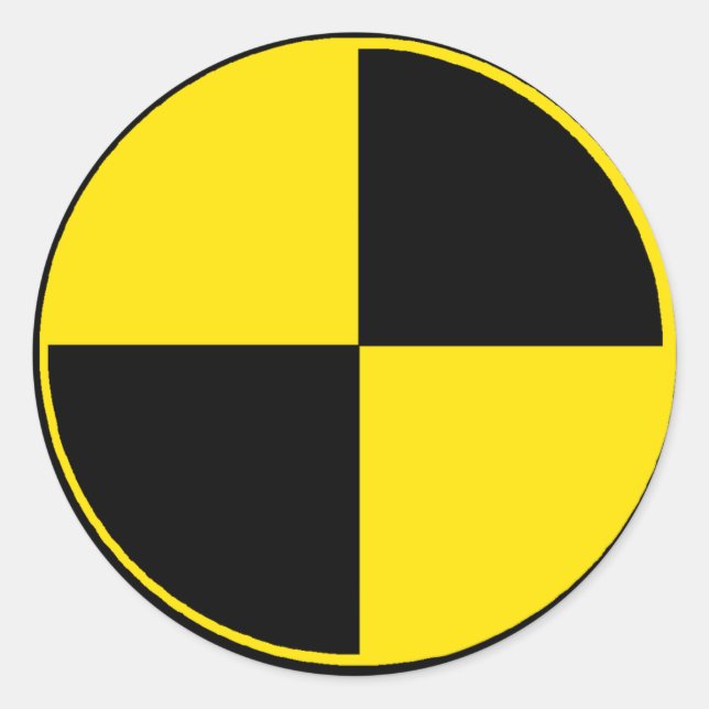 Sticker Rond Essai d'écrasement (Devant)