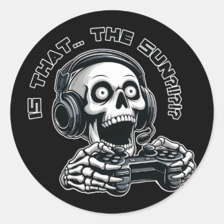 Sticker Rond Est-ce le soleil ? ! ? !