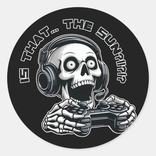 Sticker Rond Est-ce le soleil ? ! ? ! (Devant)