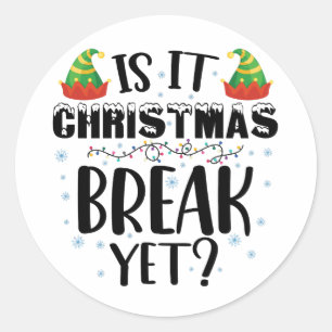 Sticker Rond Est-ce Noël Pause, Mais Drôle Enseignant De Vacanc