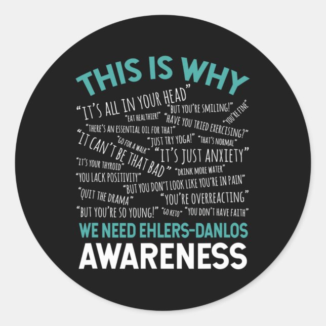 Sticker Rond Est-ce pourquoi nous avons besoin de sensibilisati (Devant)