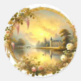 Sticker Rond Esthétique Classique Élégante – Beauté Intemporell