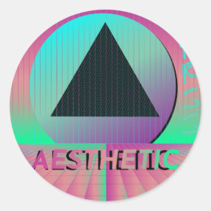 Sticker Rond esthétique des ondes de vapeur