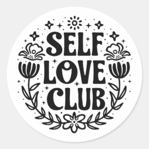 Sticker Rond Esthétique du club d'amour personnel