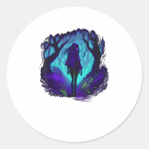 Sticker Rond Esthétique Fey Gothique Emo Goblincore Graphisme F