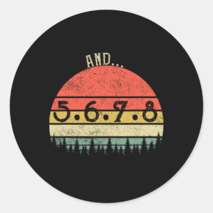 Sticker Rond Et 5678 Danse Musique Teacher Line Danse Drôle Dan