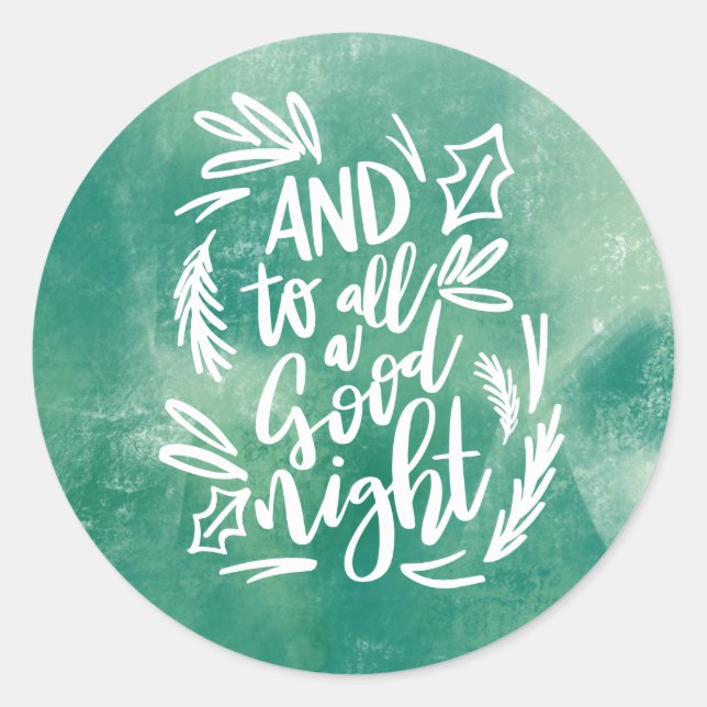 STICKER ROND ET À TOUS UNE BONNE NUIT (Devant)