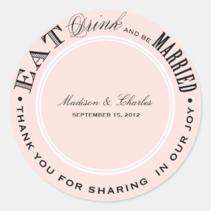 STICKER ROND ET ÊTRE MARIÉ BÂTIMENTS DE FAVEUR