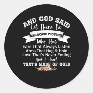 Sticker Rond Et God Said Let There Be A Childcare