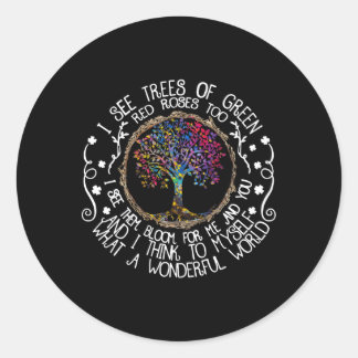Sticker Rond Et Je Me Pense Être Un Monde Merveilleux Cite M