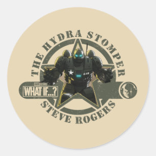 Sticker Rond Et Si... ?   L'Hydra Stomper Steve Rogers