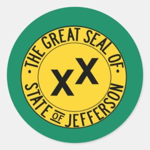 Sticker Rond État de Jefferson