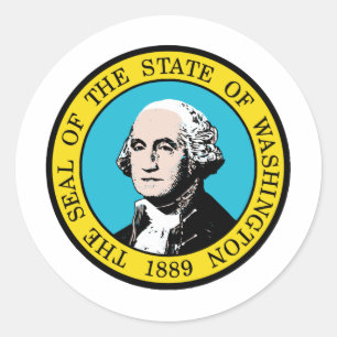 Sticker Rond État de Washington