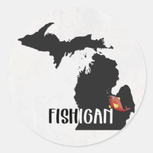 Sticker Rond État du Michigan